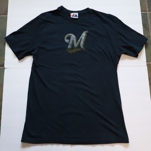 Majestic Milwaukee Brewers T-Shirt Mens Sz L
